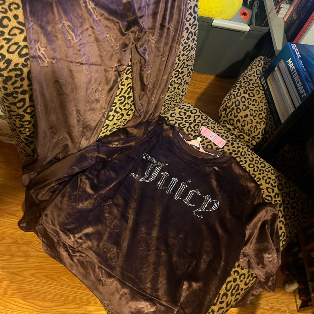 Juicy Couture Chocolate Velour Top